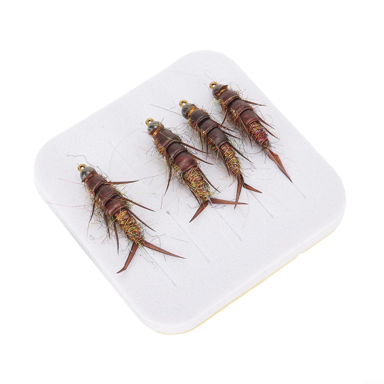 5 Pcs Fly Fishing Lures Nymph Stonefly Hooks Realistic Bait for Trout Bass Steelhead Grayling Bluegill Panfish