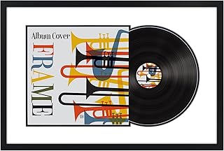 Americanflat 25x16.5 Record Album Frame with Shatter-Resistant Glass - U...