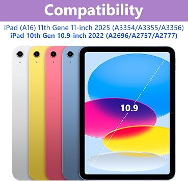 TQQ Touch for iPad A16 11th/10th Generation Case with Keyboard