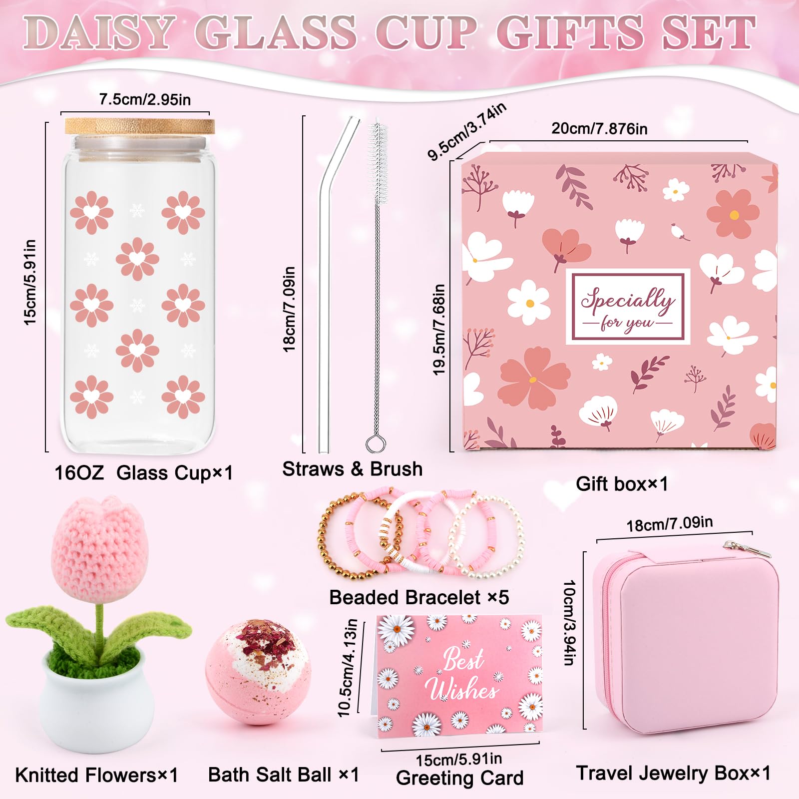 Regali per Ragazze Adolescenti di 8 9 10 11 12 13 14 15 Anni, Regalo Bambina, Regalo di Compleanno per Ragazza Dagli 7 ai 16 Anni, Tazza di Vetro con Coperchio e Cannuccia, Tazza da Caffè Bimba