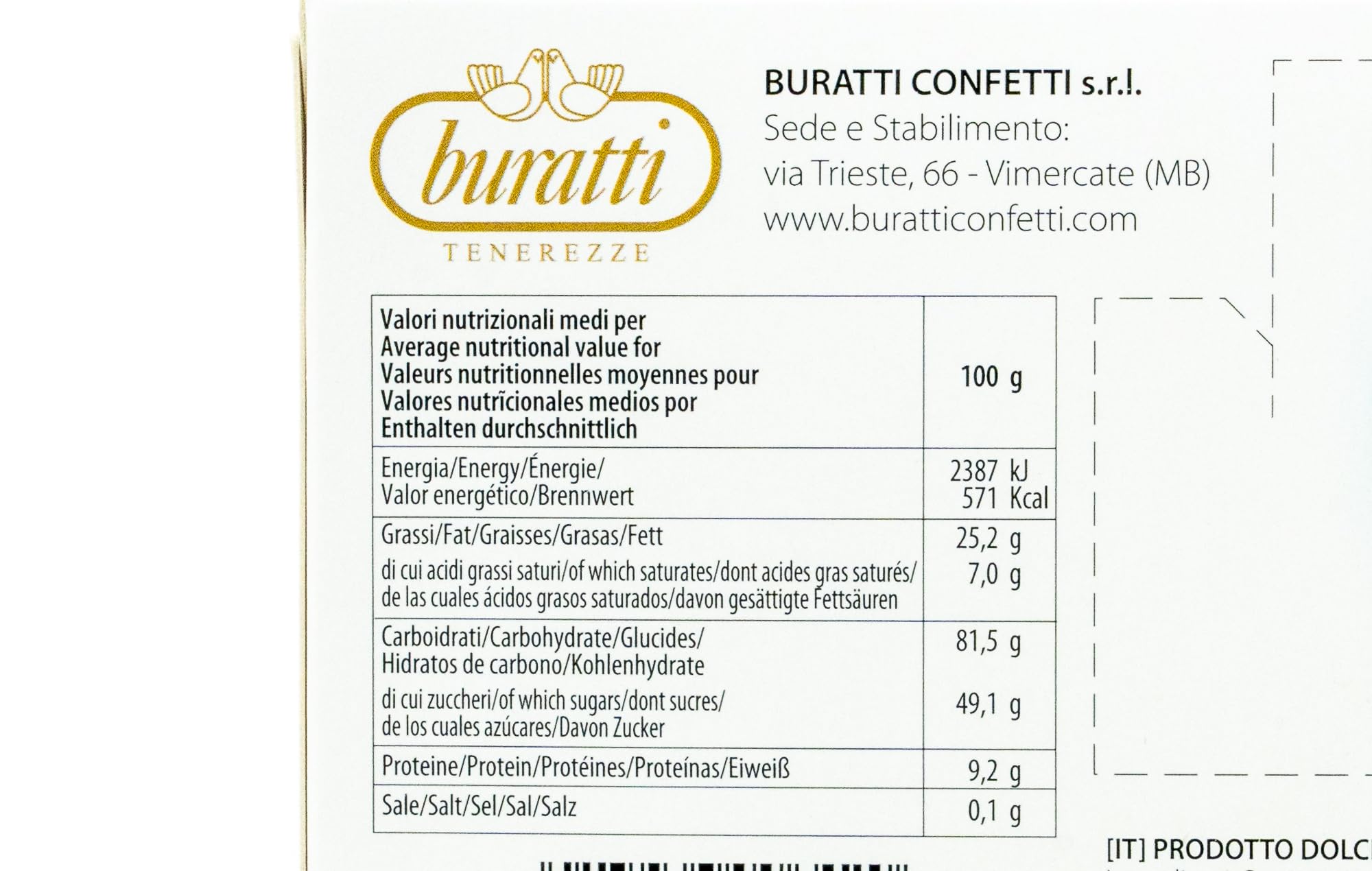 Buratti Confetti Tenerezze Sfume Blau Chocolate Coated Mandeln, 1 Stück