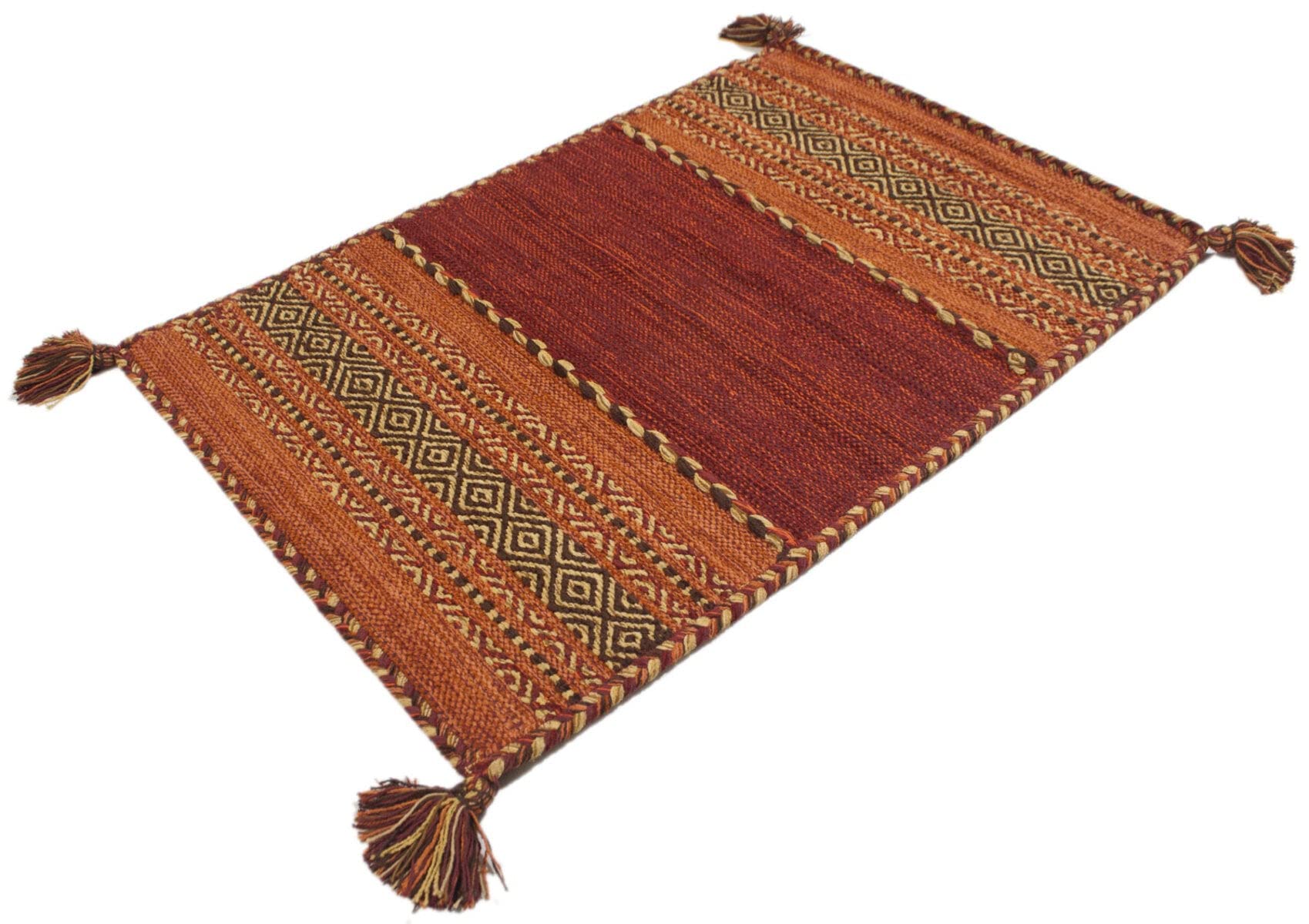 Galleria Farah1970 - 200x140 CM Kilim Autentico, Originale e Fatto a Mano Ideale Per la Sala, Salotto, Ufficio, Seconda casa e la cucina (Lavabile In Lavatrice)