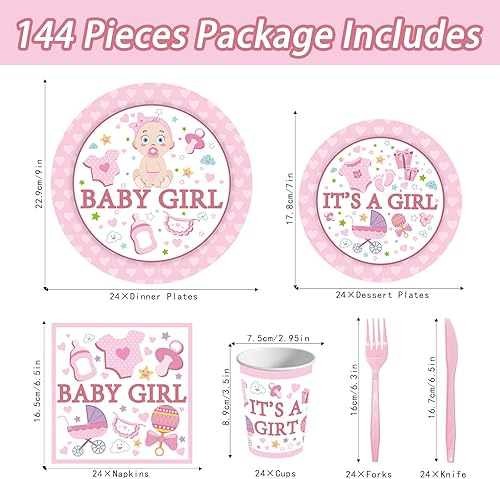 Miniatura 24 de Juego de vajilla para fiesta de sirena, 144 piezas, suministros de fiesta de cumpleaños de sirena, platos de sirena, servilletas, tazas, tenedores