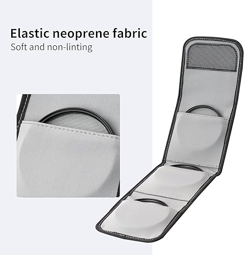 Miniatura 7 de Walking Way Juego de filtros de estrella de 3.031 in variable de 4,6,8 puntos, filtro de chispa ajustable, efecto Starburst, kit de pantalla cruzada