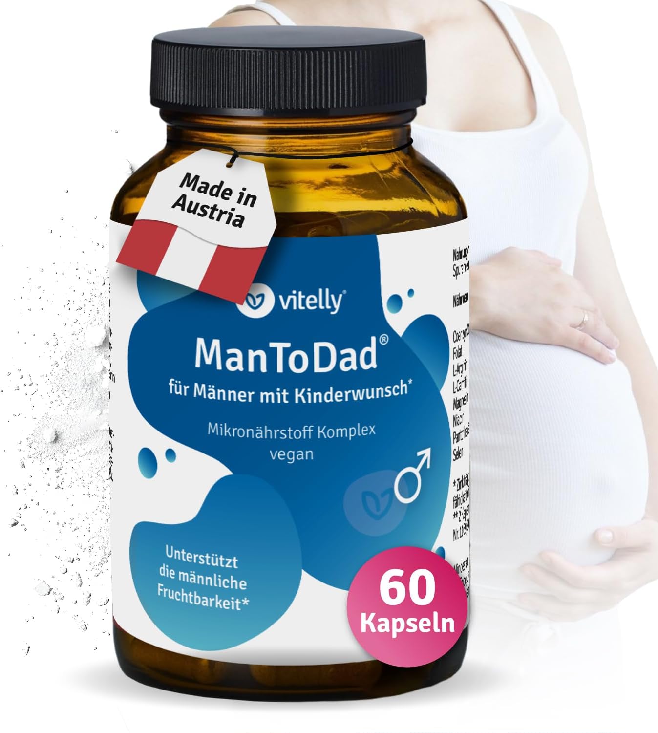 ManToDad Fertility Tablets I Production I 16 High Dose Nutrients I 60 Capsules