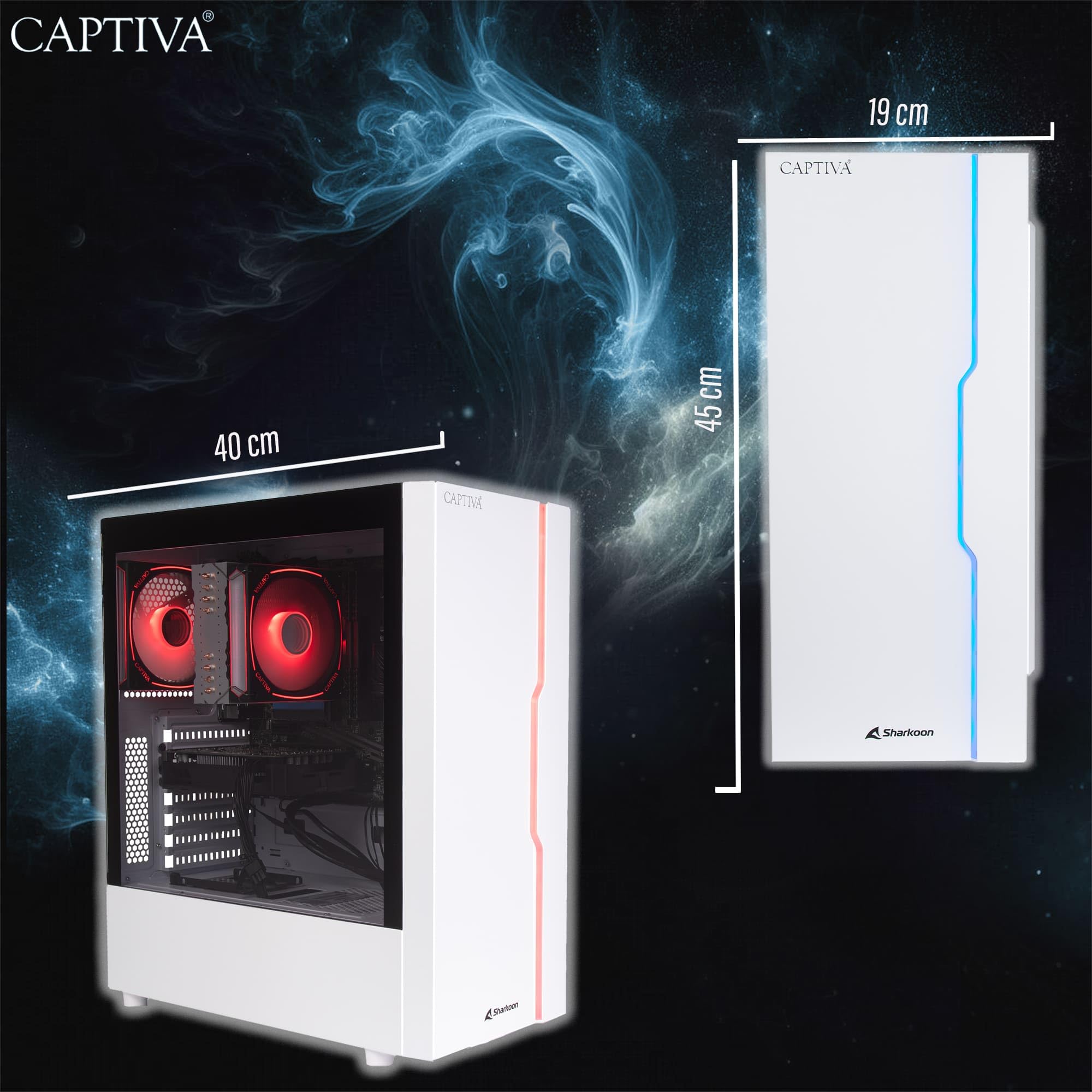 CAPTIVA PC Advanced Gaming R92-912 (Ryzen 7 5700X/RTX5060 8GB GDDR7/SSD 1TB/32GB/WLAN/Windows 11 Home 64-bit) (92912)