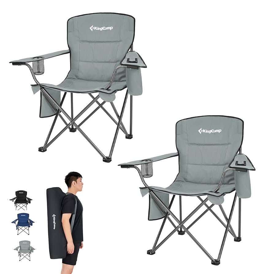 【新品】KingCamp 椅子 KC3987 サイズ67×60×102cm Amazon.com : KingCamp Oversized Camping Folding Chair with