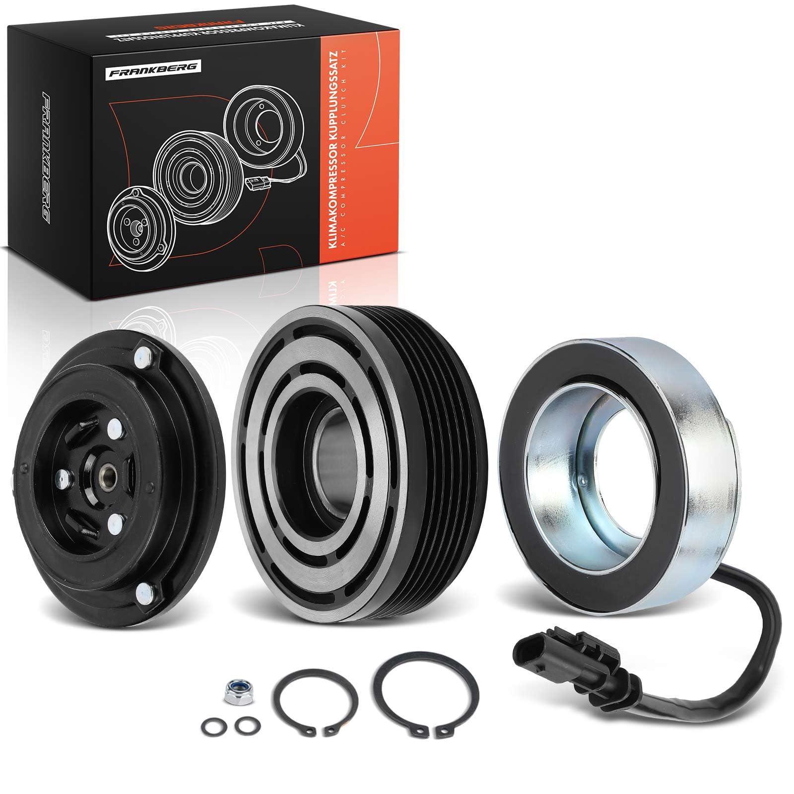 Frankberg Puleggia motrice + Puleggia della cinghia + Bobina del solenoide CVC Benzina Compatibile con Cruze J300 Compatto J305 Orlando J309 Astra J P10 Replace# 13414019