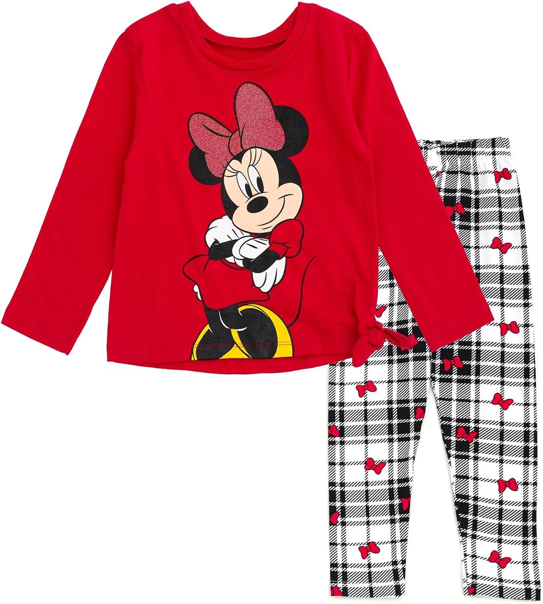 Conjunto de camiseta y leggings de Disney Minnie Mouse Mickey Mouse para bebés y niños grandes