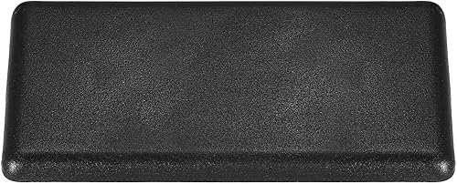 uxcell Tapa de extrusión de aluminio rectangular de plástico estándar Negro 0.787x1.575 in 10pcs