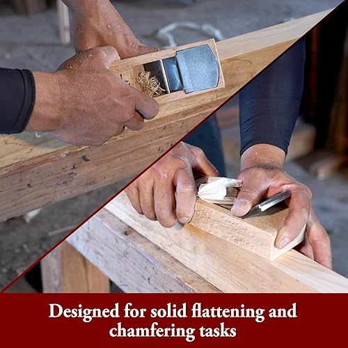 Miniatura 4 de SUIZAN Plano de madera japonés Kanna 2 pulgadas (1.969 in) mano cepilladora herramientas japonesas de carpintería