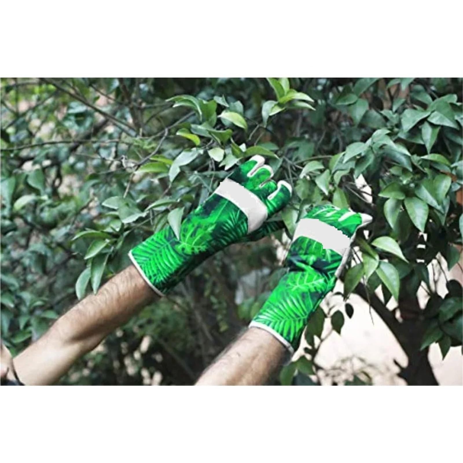 Gartenhandschuhe Damen Unterarm-Sicherheitshandschuhe aus Leder for Gartenarbeiten for Männer und Frauen: Schwarz, rutschfest, dornensicher, for den harten Einsatz beim Beschneiden geeignet