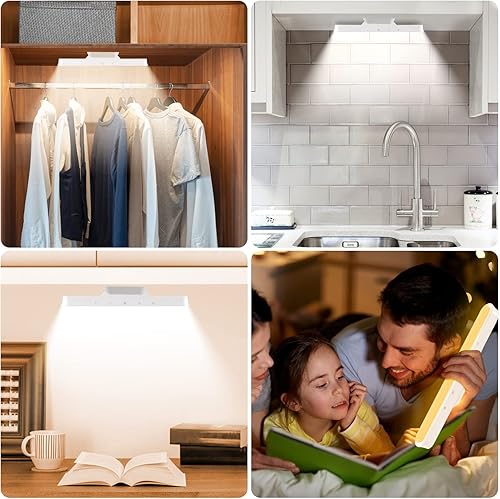 Miniatura 6 de Under Cabinet Lights Wireless, Under Counter Lights for Kitchen Touch Control, Magnetic Closet Lighting, Rechargeable USB-C Battery Powered Lights,