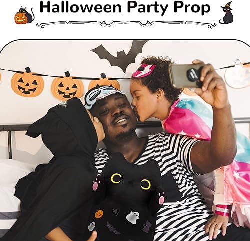 Miniatura 6 de Almohada larga de felpa de gato, almohada larga de felpa de gato de 35 pulgadas de largo, almohada de felpa larga de aguacate, bonita almohada de