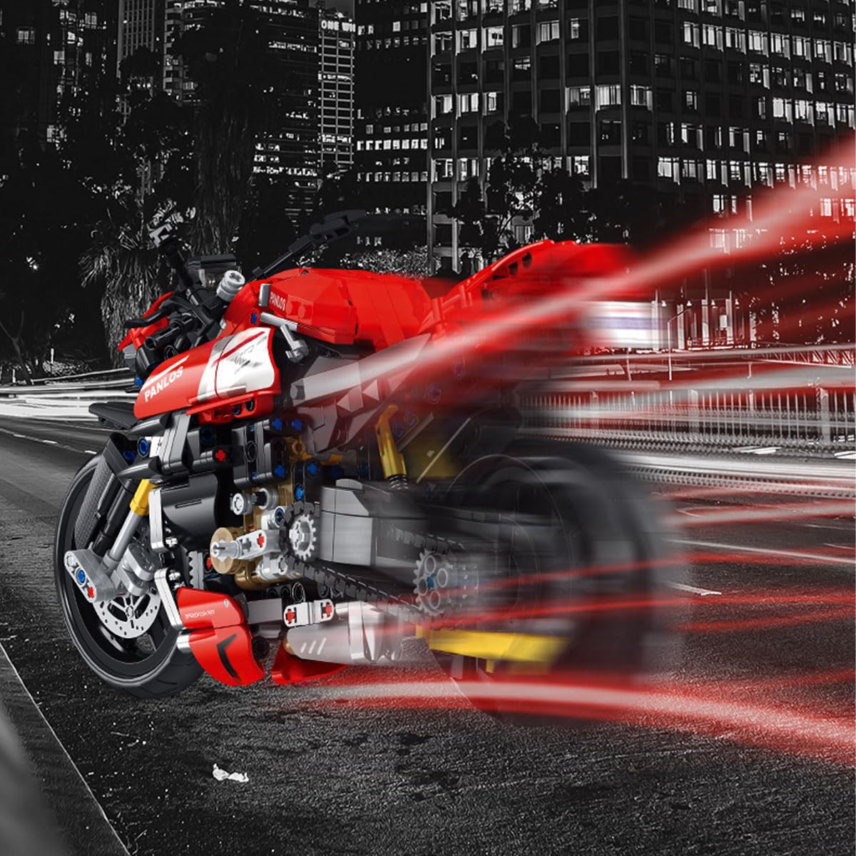 Technik Moto pour Streetfighter V4 SP 981 Pièces Kit de Construction Technique Course Moto Kit de Construction MOC Blocs de Serrage Super Moto Modèle pour Ados et Adultes