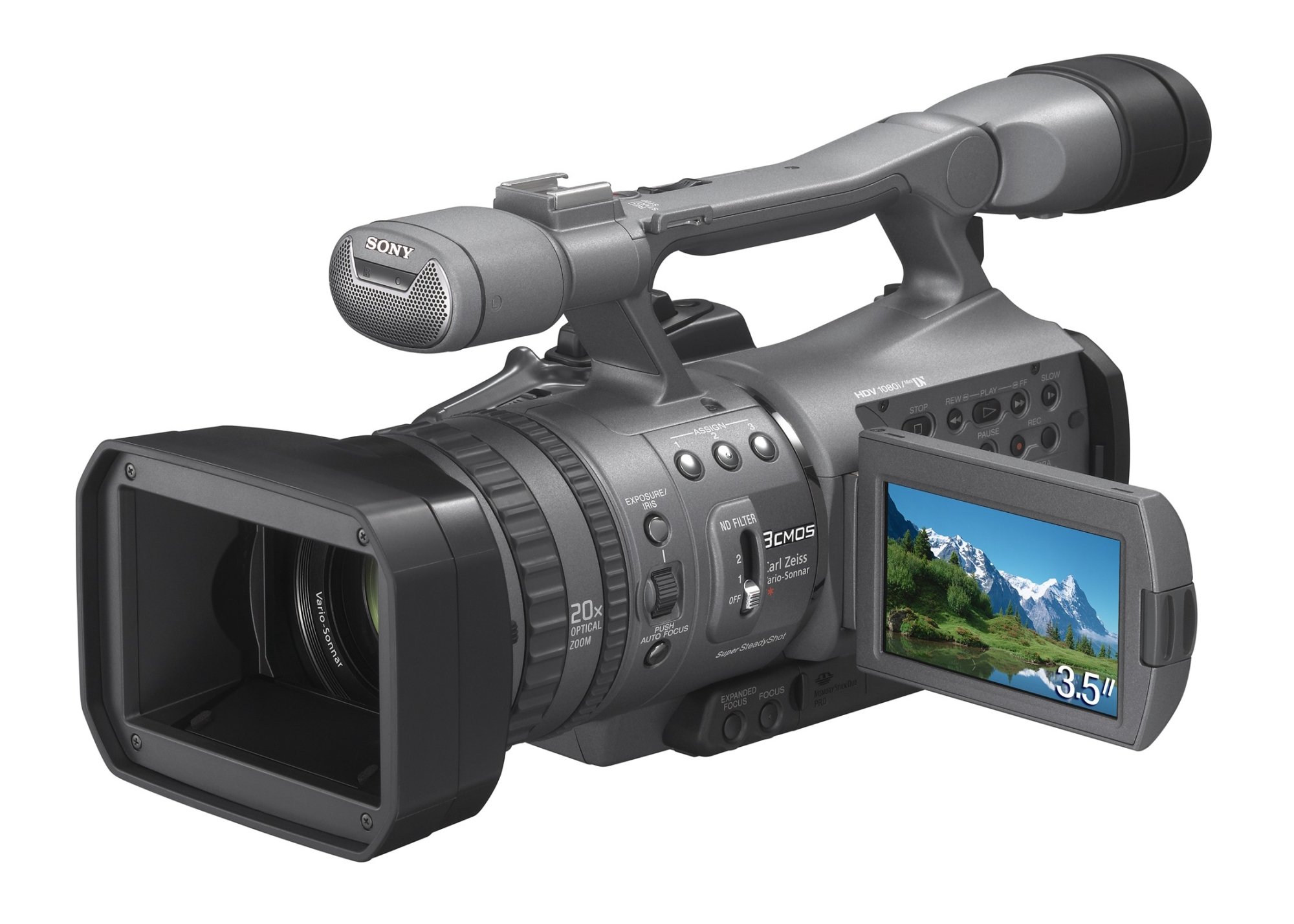 Sony HDV HDR-FX7 本体 業務用 Sony HDR-FX 7 (HDV 1080i, 20-kat opt. Zoom, 8,9 cm (3,5 inç) Clear