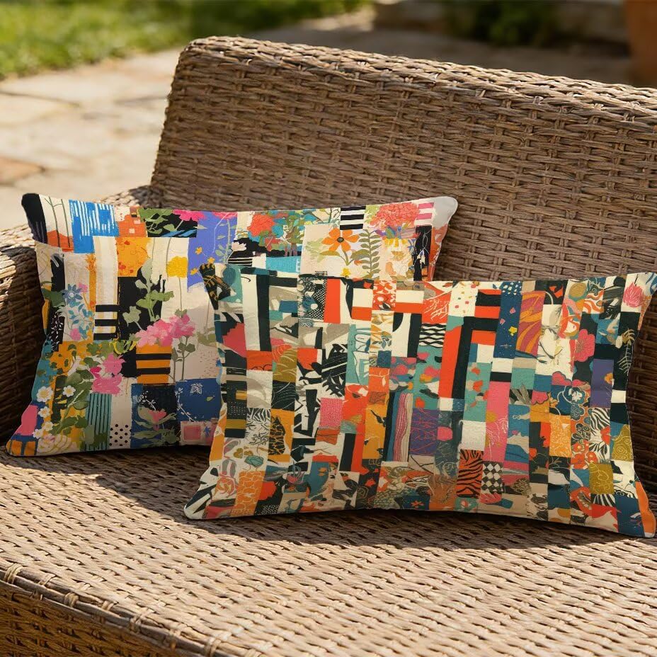 Fleur résistant aux UV housse de coussin décorative pour rafraîchir votre patio