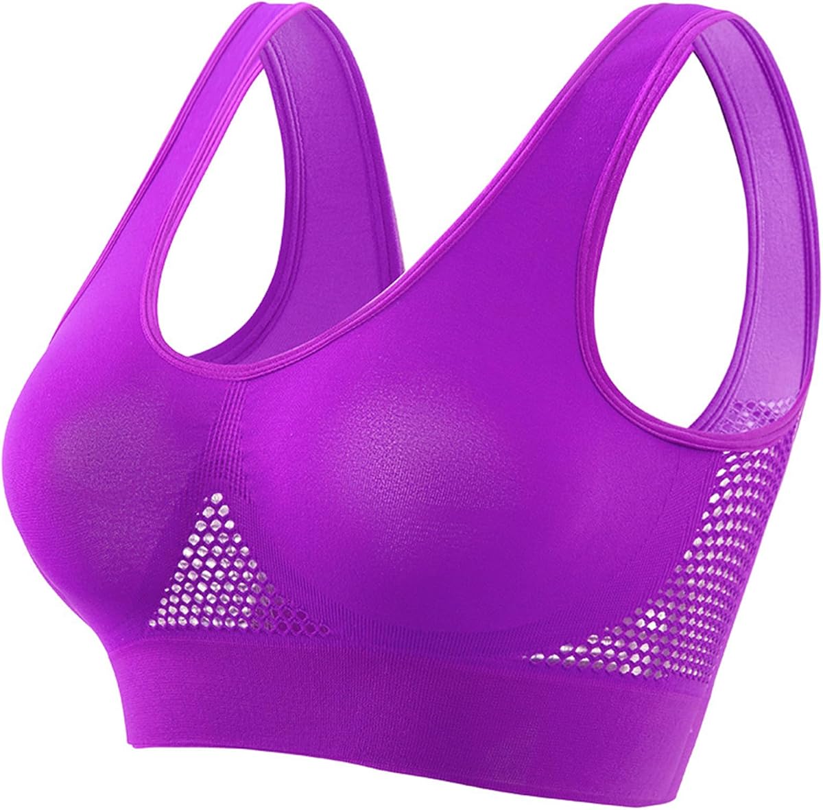Sujetadores deportivos para mujer de alto soporte, busto grande, transpirable, yoga, sin costuras, sin aros, cómodo sujetador de moda gimnasio atlético