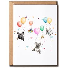 French Bulldog Party Card - Dog Birthday Card - Cute French Bulldog Card - Dog Lover Card - Gift For Dog Mom - Happy Birthday Card