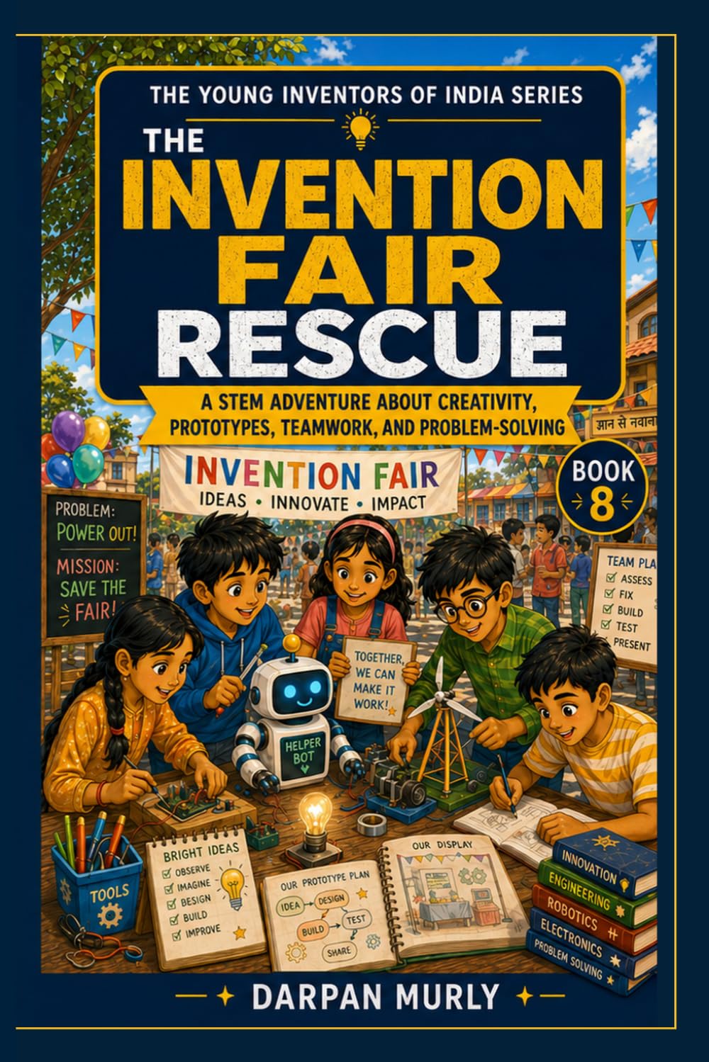The Invention Fair Rescue: A STEM Adventure About Creativity, Prototypes, Teamwork and Real-World Problem Solving (The Young Inventors of India Series)
