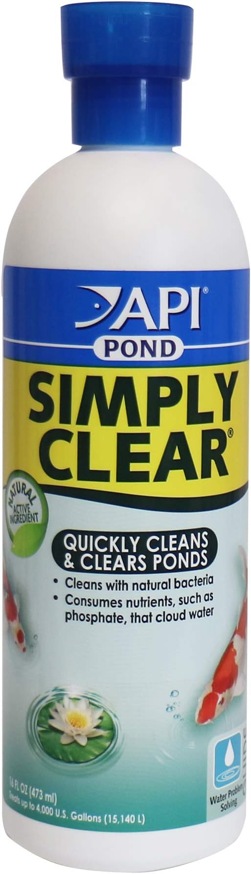 API POND SIMPLY CLEAR Pond Water Clarifier 16-Ounce Bottle (248B)
