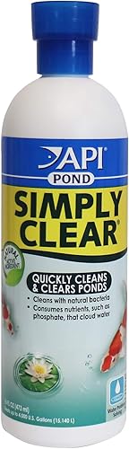 API POND SIMPLY CLEAR - Clarificador de agua para estanque, botella de 16 onzas (248B)