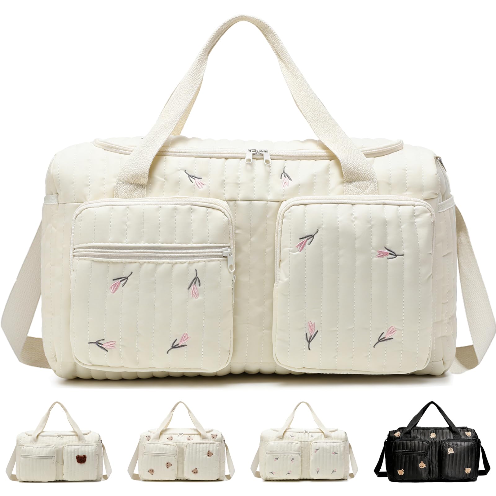 YOUYIKE Bolsa de Pañales de Viaje, Bolso para el Hospital, Bolsos de Fin de Semana para Mujer, Portátil y Ligero para Viajes, Camping, Hogar, Compras, Hospital