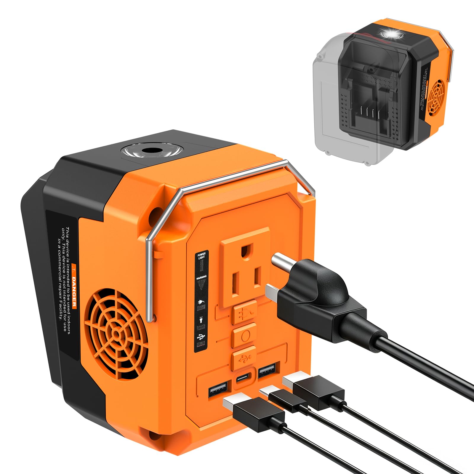2026 Upgraded Power Inverter Compatible with Black+Decker 20V Battery