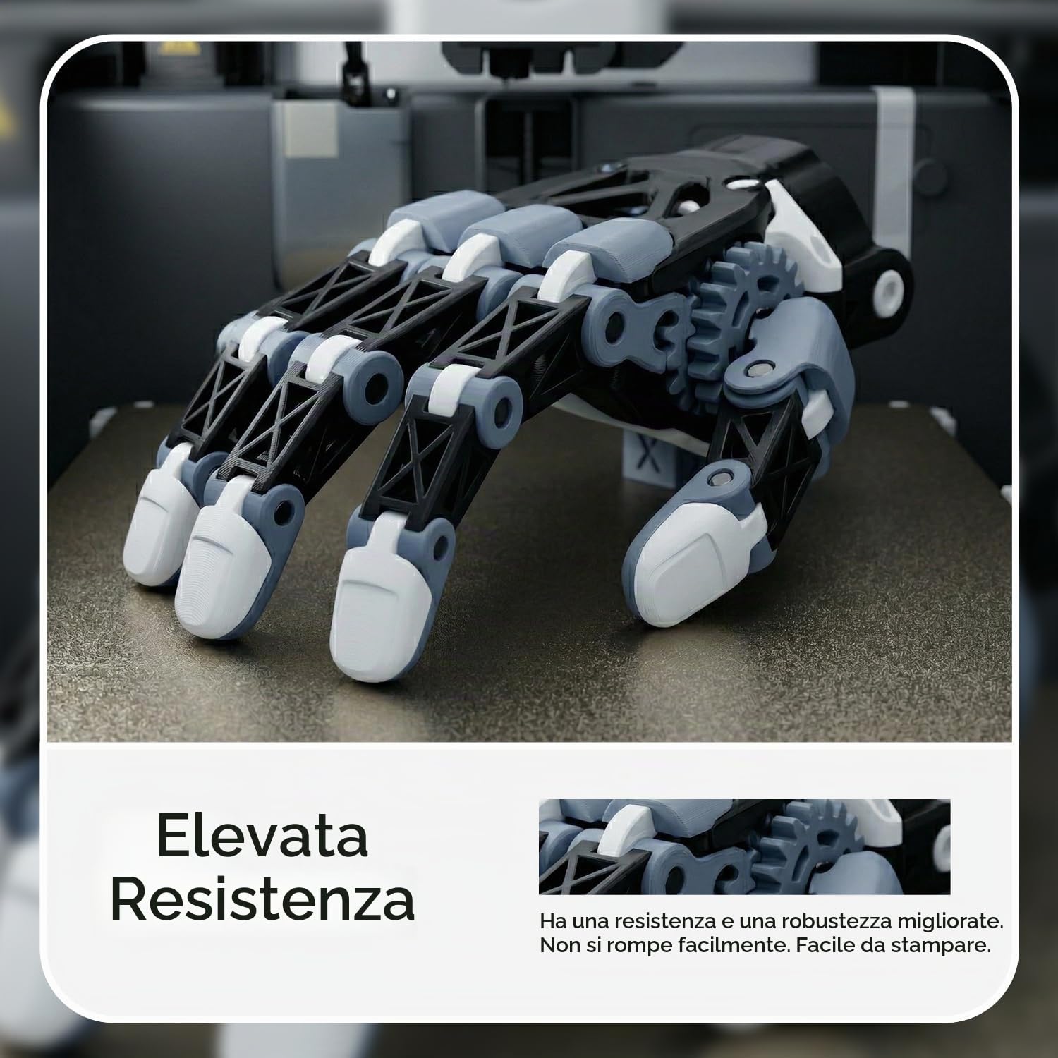eSUN PLA+ Filamento 1,75 mm, PLA+HS Filamento 2kg Argento | Migliore tenacità e precisione +/- 0,03 mm. Più resistente del PLA standard. Ottima adesione per stampante 3D.