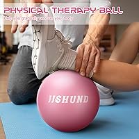 Vista 7 de Pilates Ball, 9 Inch Small Exercise Mini Soft Workout Yoga Ball with Exercise Guide, for Home Gym Yoga, Pilates, Core Training, Workout, Balance