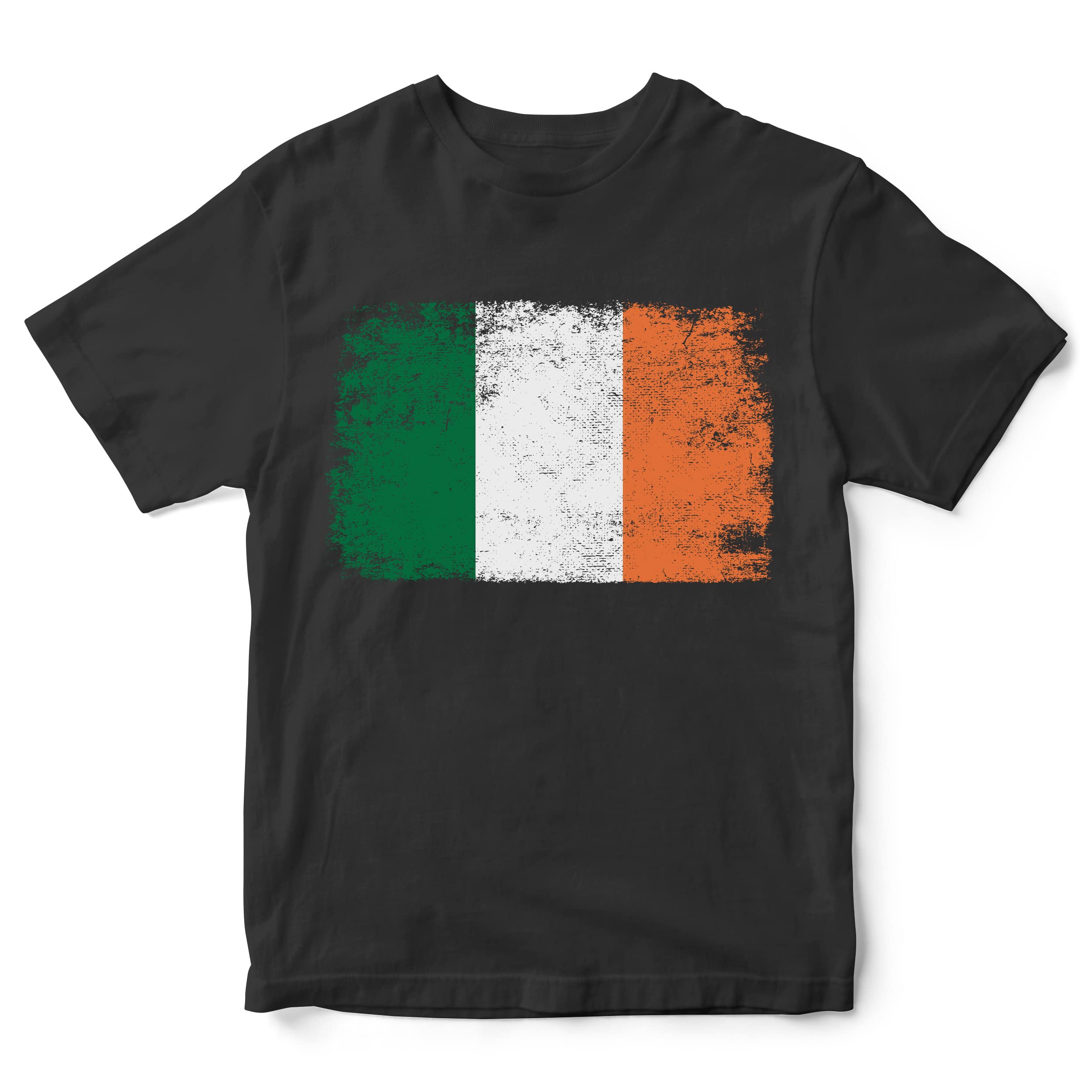 Purple Print House Ireland Rugby Flag Kids T Shirt, Ireland Birthday Gifts for Irish Rugby Fan, COYBIG Tournament Outfit Gift Idea, Football Nations Shirts for Boys and Girls, 7-8 Years, Black
