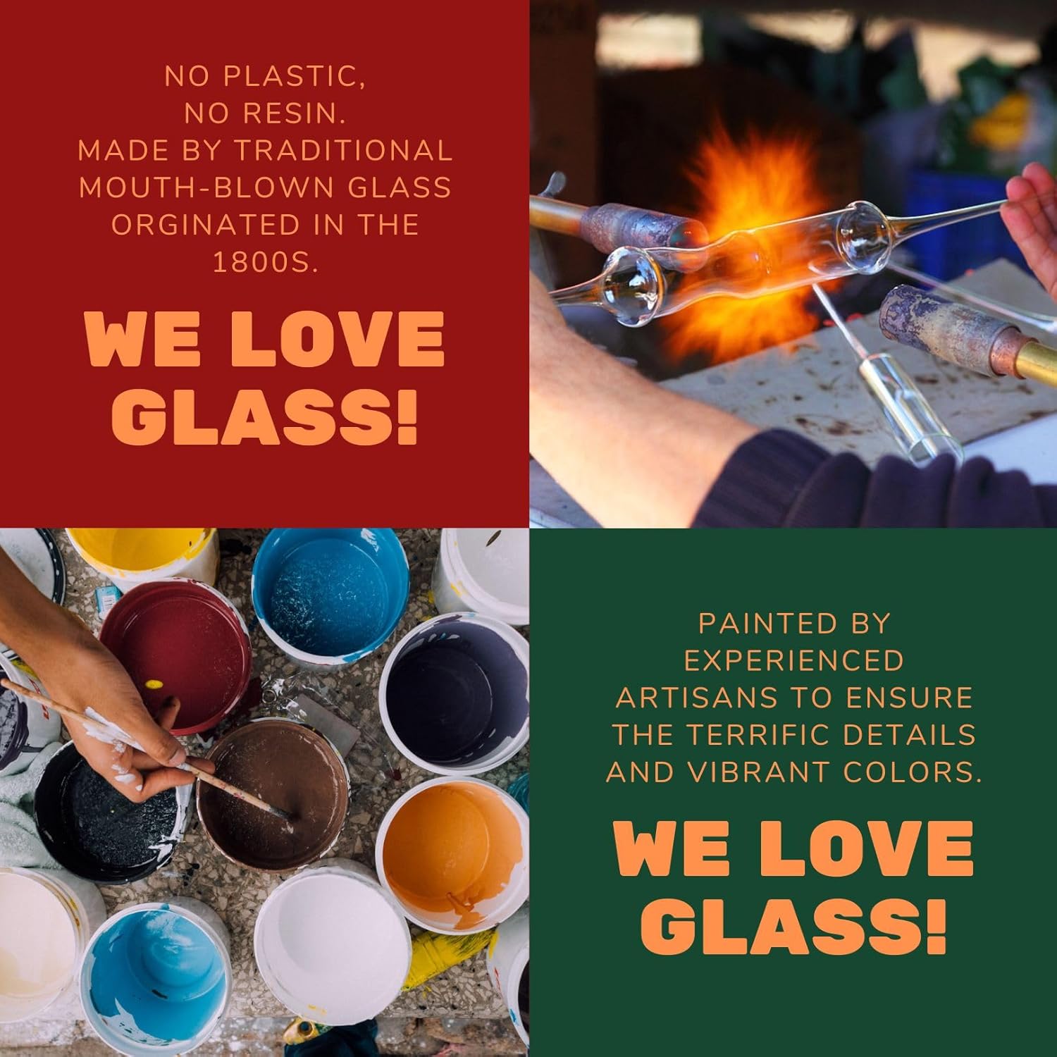 Glass Christmas Ornaments, 2Pack Big Ben and London Eye Ornaments for Christmas Tree Blown Glass Ornaments for Christmas Tree Decorations - Image 4