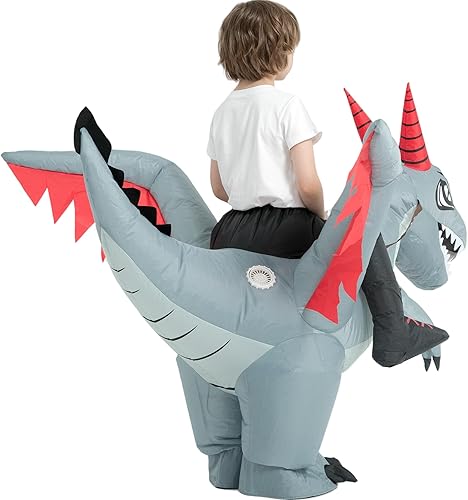 Miniatura 6 de tasanor Disfraz de dragón inflable, disfraces inflables para niños, disfraz de dinosaurio inflable, disfraces de Halloween para niñasniños