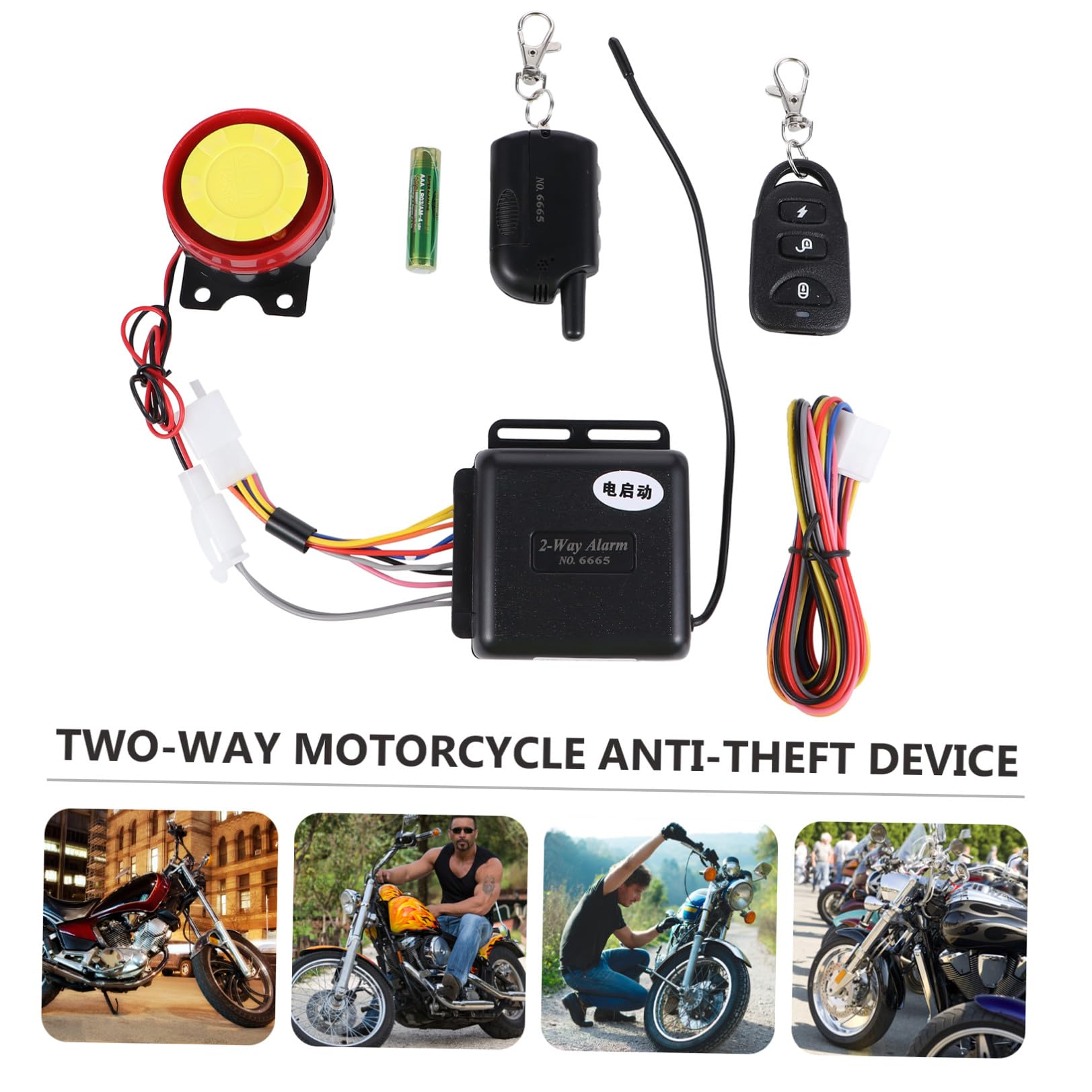 Sistema di Allarme Bidirezionale per Moto Abs Rame | 125 Db, Portata Ampia e Rilevamento a Lunga Distanza, Uso Outdoor su Motocicletta