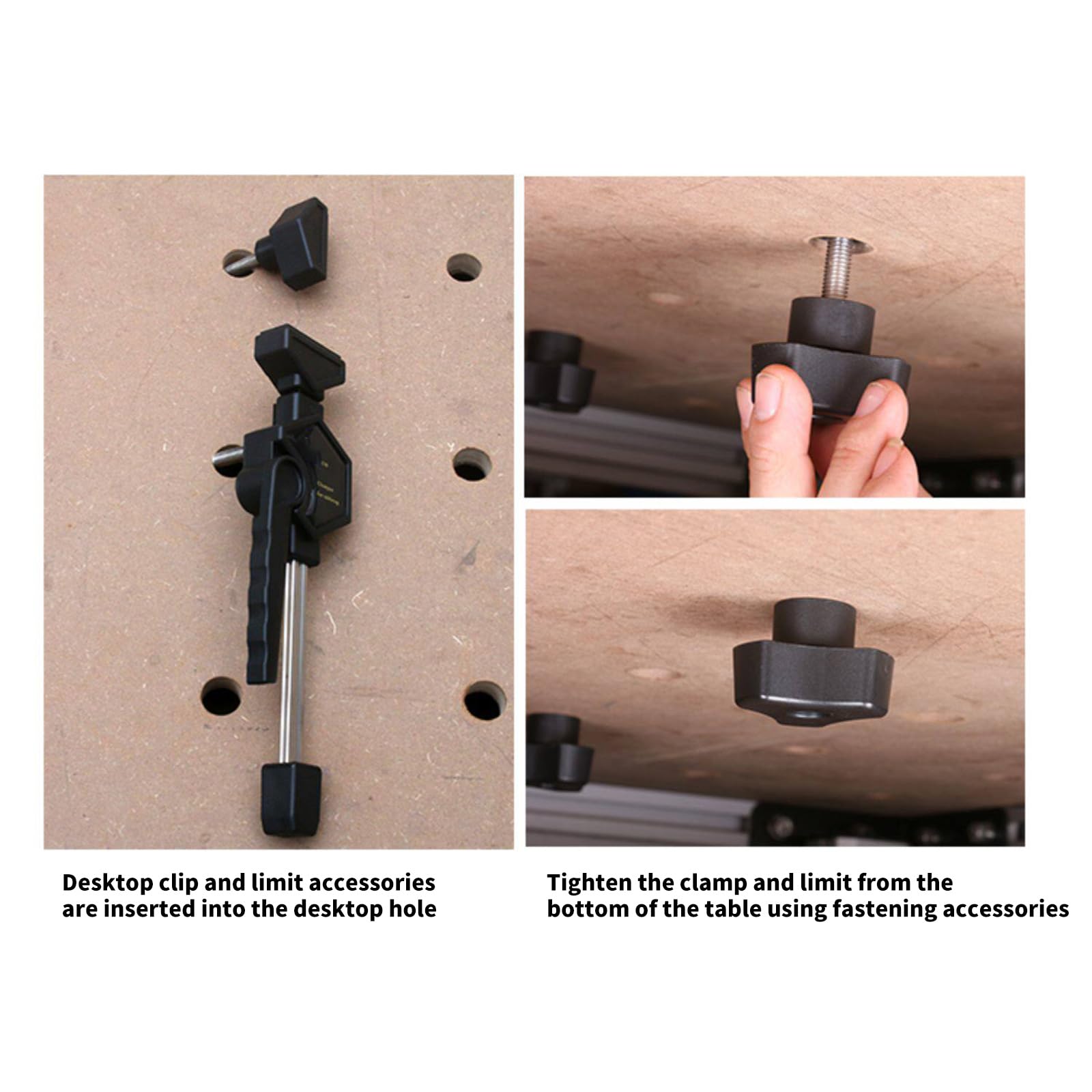 Abrazaderas compactas y resistentes para banco de trabajo para una fijación estable de madera en la precisión de la artesanía abrazadera de carpintería