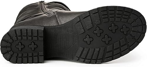 Vista 6 de GLOBALWIN - Botas de vestir a media pantorrilla para mujer, botas de motociclista para mujer