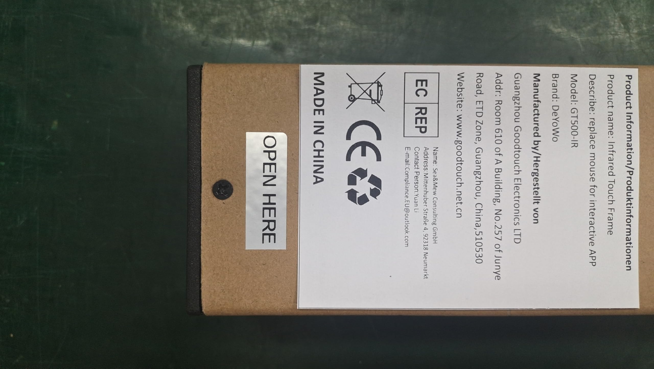 Marco de Pantalla táctil infrarroja de 50 Pulgadas, superposición de Pantalla táctil IR, Panel táctil, Conductor Gratuito