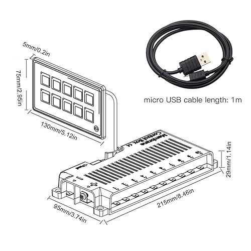 Miniatura 5 de Panel de interruptor de control, panel de interruptor de control de membrana universal 10P, control de aplicación Bluetooth con módulo de