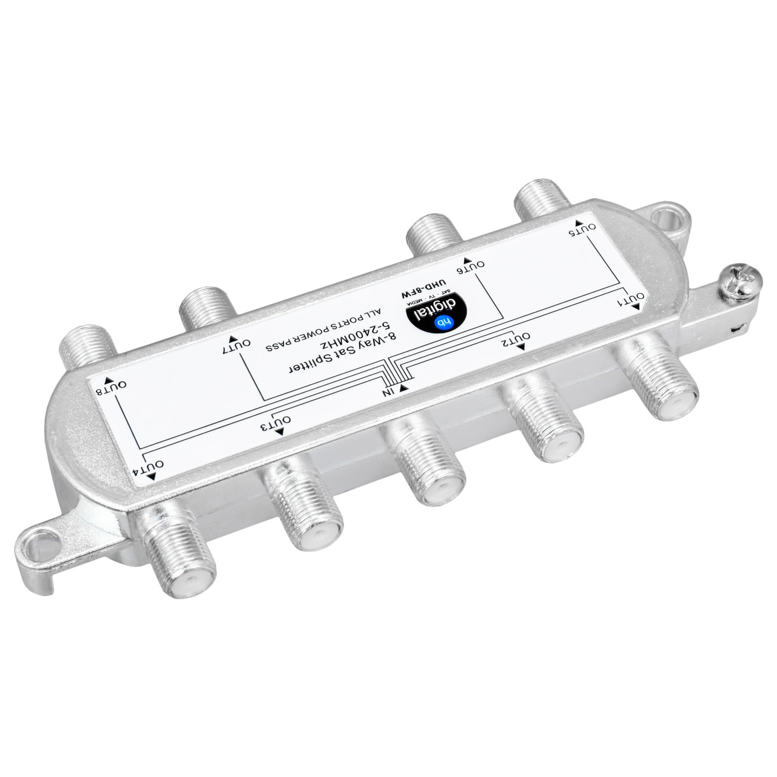 Kit Ampli Satellite HB-DIGITAL - Diviseur Avec Fiches F Or Pour Récepteurs Multiples