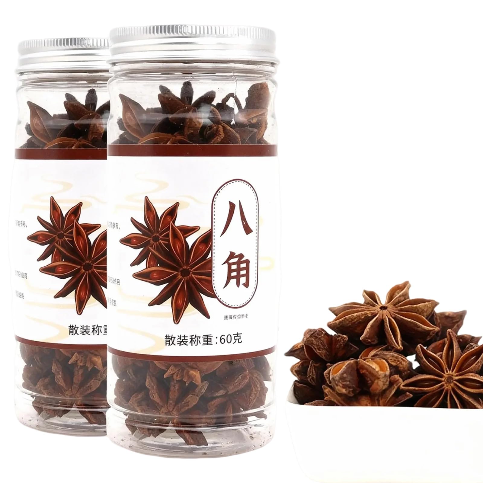 Anís Estrellado Entero, 120g, Vainas Naturales, Vegano, Sin Gluten y No Transgénico. Secado al Sol, Ideal para Hornear, Cocinar e Infusiones