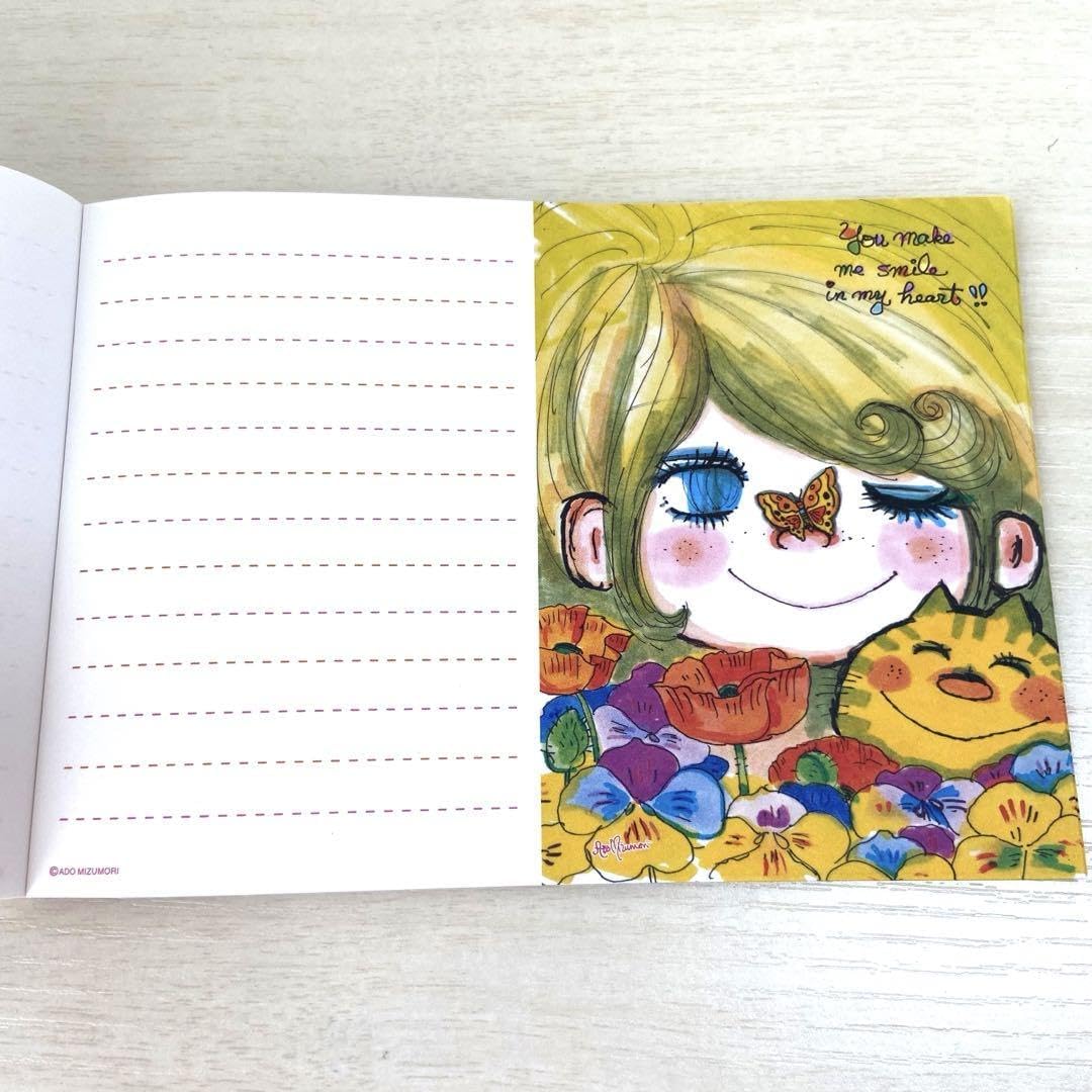 Amazon.co.jp: 水森亜土 メモ帳 ミニメモ帳 2冊セット グッズ : 文房具 
