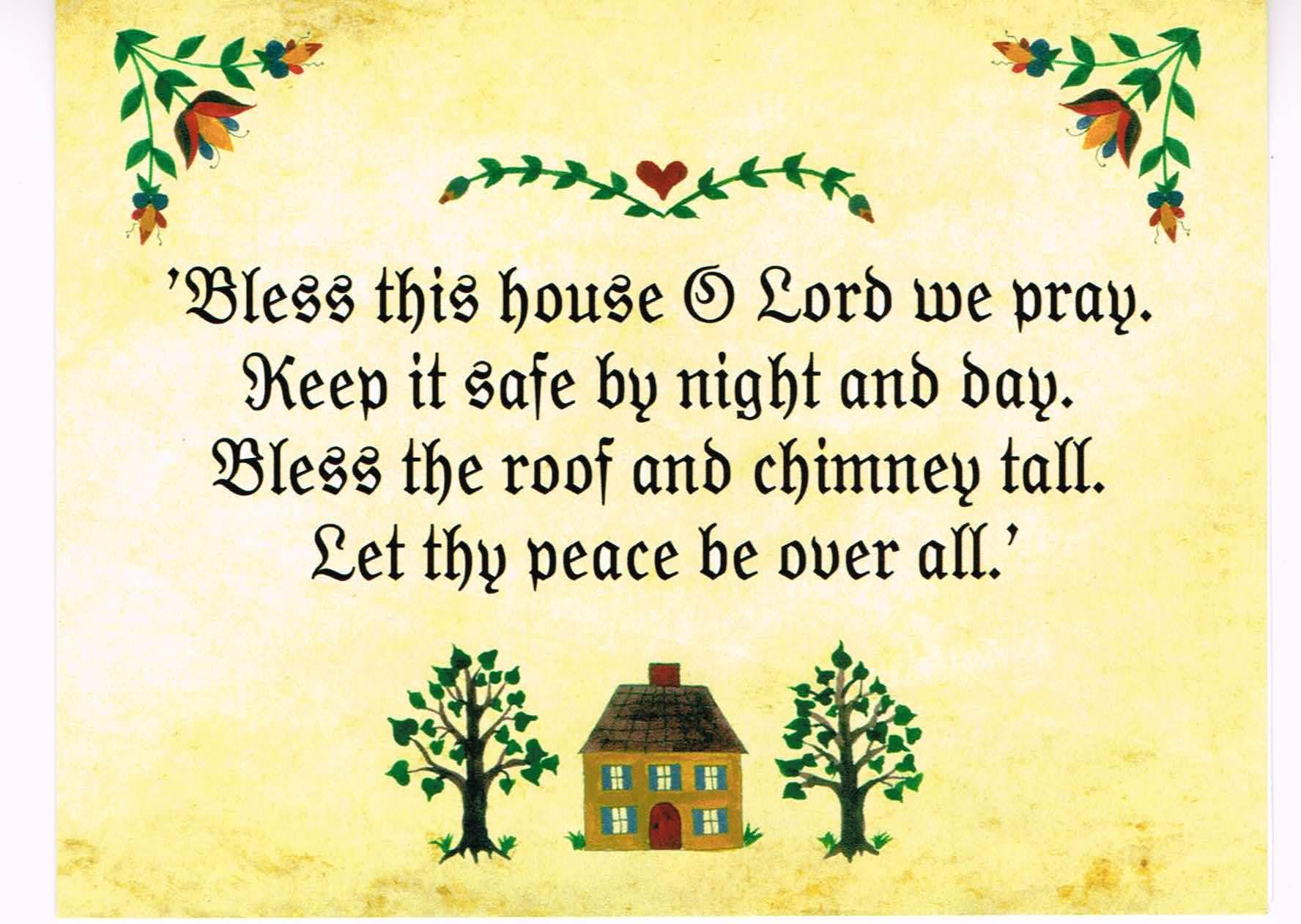Bless This House O Lord We Pray - Pennsylvania German Note Cards