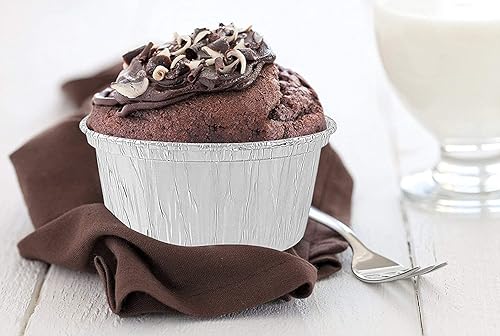 Miniatura 6 de Ramequines de papel de aluminio pequeños, vasos de aluminio paquete de 150 unidades Ramekins Muffins Tazas desechables Ramekins Ramekins, 4 oz tazas