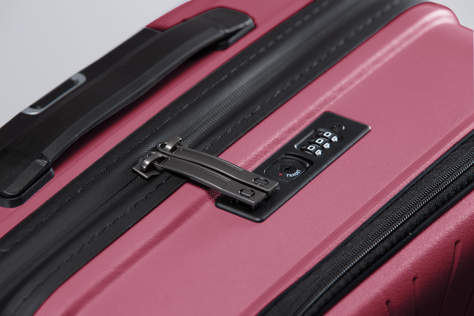 Hauptstadtkoffer TXL Trolley Cabina 55x40x23 cm con Scomparto Laptop, Serratura TSA, Valigia Rigida, 4 Ruote Doppie, Leggera 2,4 kg, Bagaglio a Mano 42L, Berry