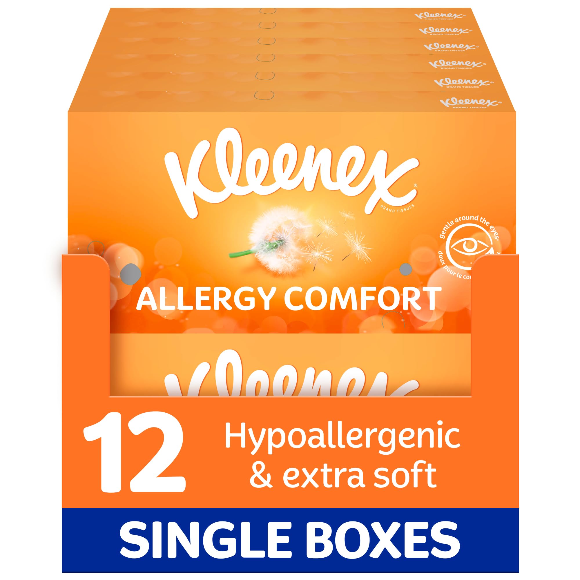 Allergy Comfort Tissues - Pack of 12 Tissue Boxes- Hayfever Allergy Comfort Tissues - Extremely Gentle, Perfect for Hay Fever Symptoms