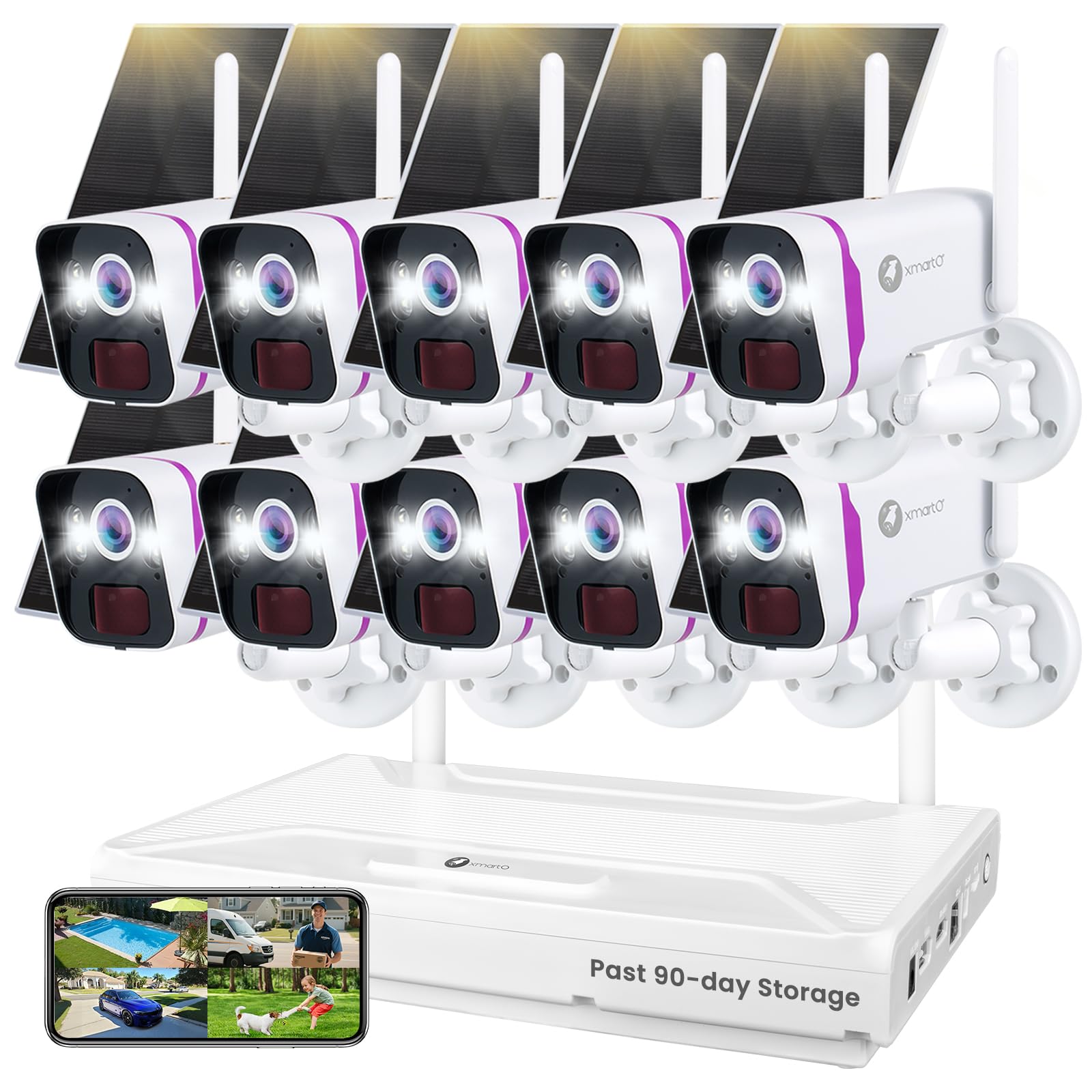 Amazon.com : xmartO Wireless Solar Security Camera System, 10CH 4K