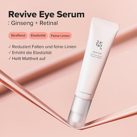 Beauty of Joseon Revive Eye Serum Ginseng + Retinal Korean Skincare Eye Cream Ideal with Eye Pads Against Wrinkles Uneven Skin Tone Serum for Eye Care 30 ml