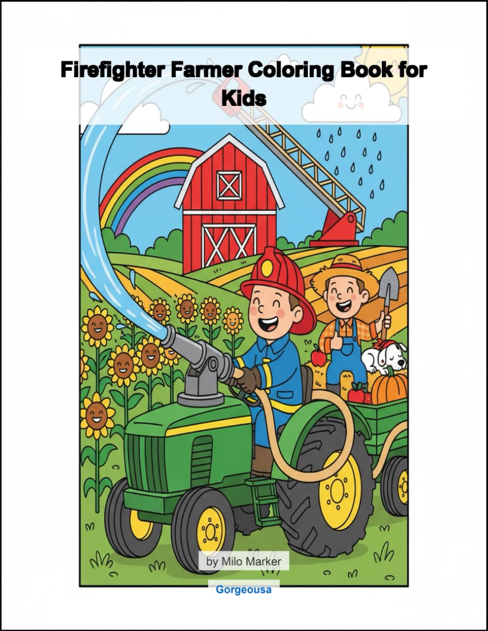 Firefighter Farmer Coloring Book for Kids