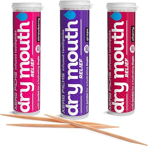 Miniatura 8 de Xero Picks Dry Mouth - Palillos de dientes con sabor infundido para una prevención de aliento fresco y de larga duración (paquete de 5 unidades,