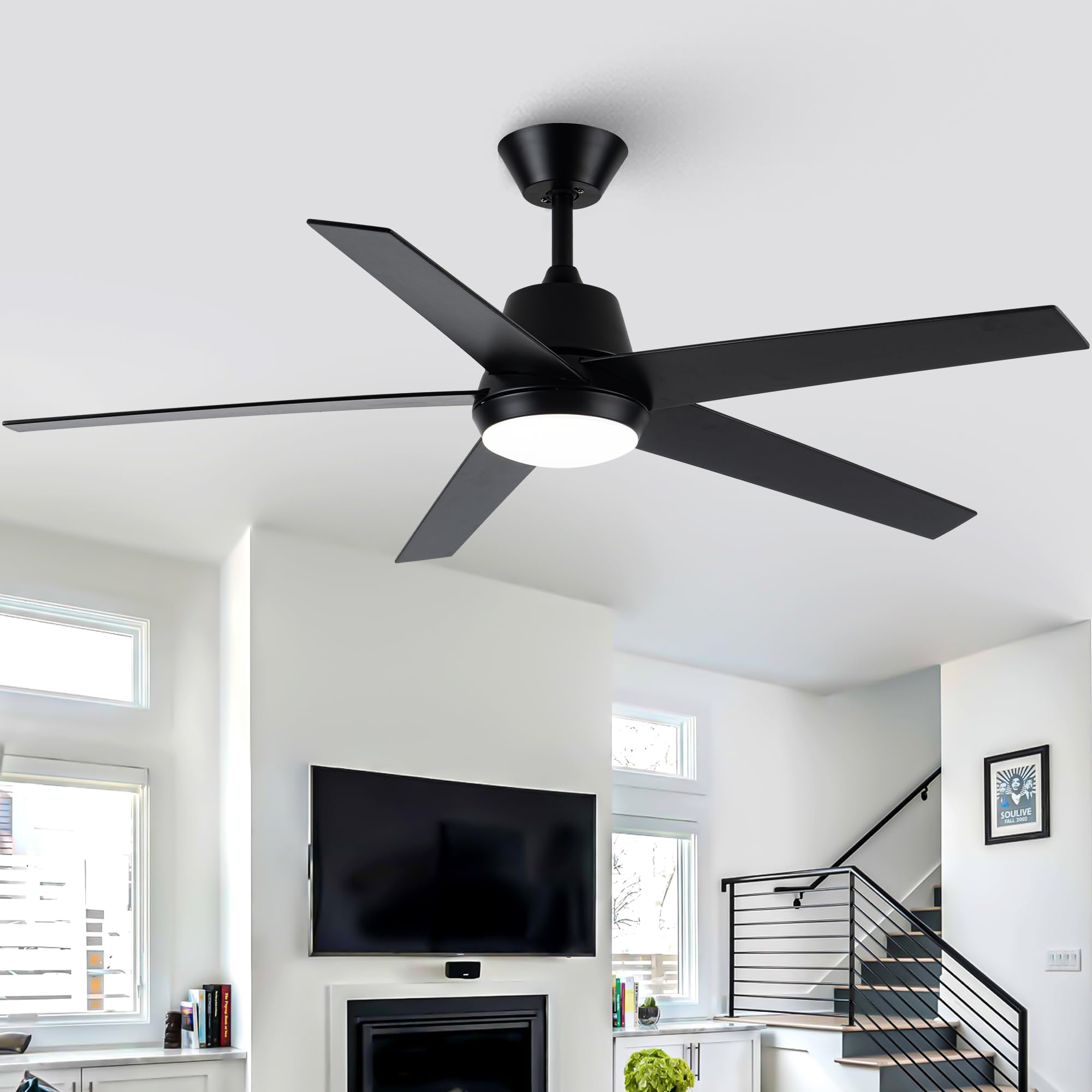 52" Ceiling Fan w/ Light & Remote